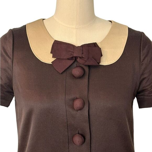 Kate Spade Shift Dress Bow Peter Pan Collar | Size 2 - Picture 7 of 8